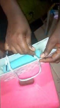 How to close gift bag with its string.#giftbag #gift #bag #diybag #diy