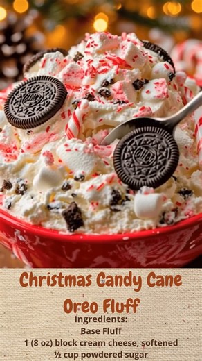 Christmas Candy Cane Oreo Fluff | Cakecrafted Recipes