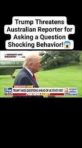 In a shocking exchange, former President Donald Trump threatens Australia during a live interview with an Australian reporter. Watch the tense moment as Trump reacts aggressively to a question, raising concerns about his behavior and diplomacy. #Trump #Australia #BreakingNews #PoliticalDrama #LiveInterview #ShockingMoment #NewsAlert | Australia By Aussie