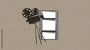 retro projector movie film strip vintage animation hd