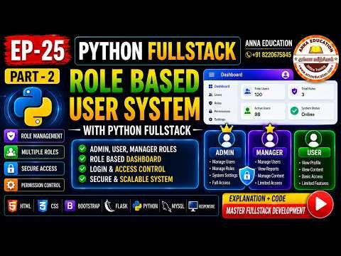 EP-25 Python Full Stack Tamil | Role Based User System Part 2 | Flask & MySQL