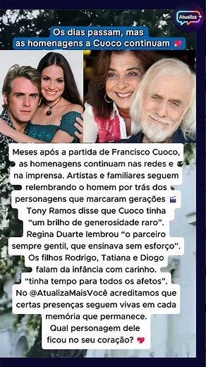 Francisco Cuoco segue vivo nas memórias de quem o amou 💛✨