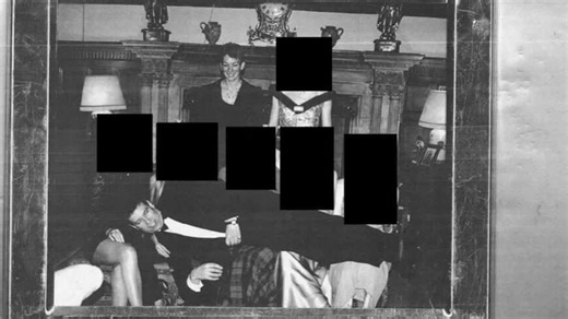 Andrew pictured laying on women