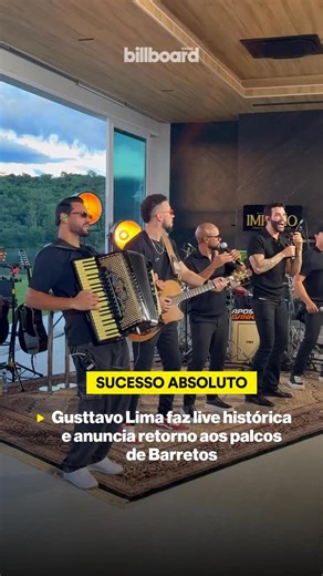 Gusttavo Lima entrou para a história com uma live de mais de 4 horas, que alcançou 5 milhões de espectadores, com 500 mil pessoas assistindo simultaneamente. Durante a transmissão, o cantor ainda anunciou o aguardado retorno ao Rodeio de Barretos e um show especial no Mercadão. Resultado? A maior live de 2026 | Billboard Brasil
