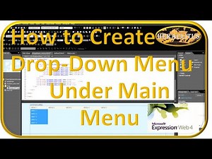 MS Expression Web 4 Lesson 21 - How to Create Drop-Down Menu Under Main Menu Part 2/2