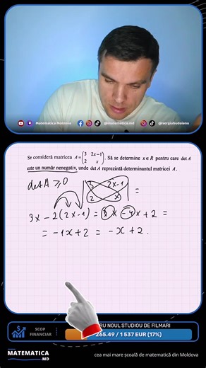 Problema cu matrici – Partea 3. Scrie-ne chiar acum și primește o lecție gratuită! 🎁Contactează-ne: 069 111 884 📞 | Matematica.md