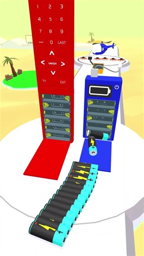 Battery Charged Run Fun Game #37 #batteryrun3d #battery #shorts