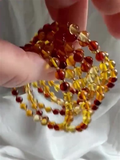 Amber Bracelet – Solar Plexus Chakra Healing, Crystal Jewelry for Vitality
