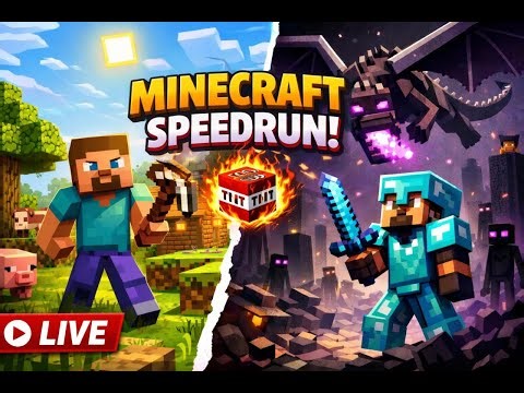 Minecraft Speedrun LIVE ⚡ Can I Beat the Ender Dragon?