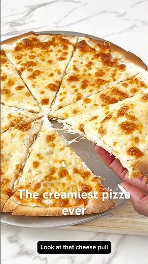 Creamy Ricotta Pizza Recipe | Easy Homemade White Pizza. #shorts #pizza