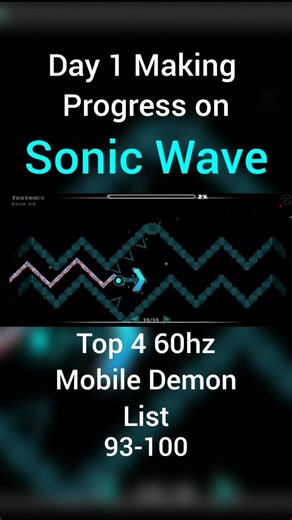 Making Progress in Sonic wave #gd #geometrydash