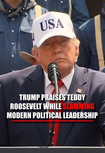 NEW: President Trump delivered one of his sharpest political jabs of the day while honoring Theodore Roosevelt at the dedication of the former president’s library.