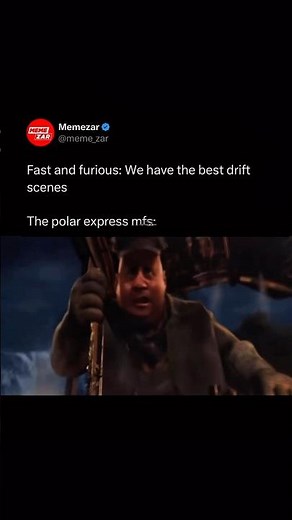 The polar express drifting scene😂 Click related vid above 4 the song🔥 #viralvideo #movies #meme