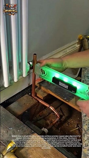 Smart Copper Pipe Alignment Trick Using a Level | DIY Plumbing Hack That Saves Time