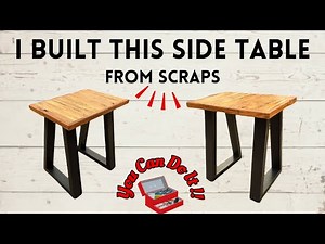 I Built A Butcher Block Side Table From Scrap Wood | Spalted Oak