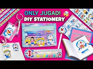 DIY Cutest Doraemon Stationery ( 10 DIYs ) With Jugaad 💡