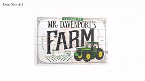 Personalized Farm Sign- Classic Farmhouse Decor, Country Farm Display, Farm Tractor Display with Custom Name Print, Great Gift for Farmers, 8x12 or 12x18 Use Indoors or Outdoors Durable Metal Sign