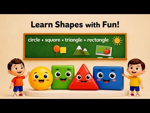 Learn Shapes with Fun! | Circle Square Triangle Rectangle | Kids Learning Video