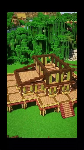 Minecraft Jungle House build !! #minecraft #minecraftshorts #minecraftedit