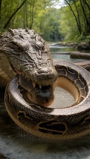 Python vs Crocodile 🐍🐊 | Nature’s Most Brutal Fight