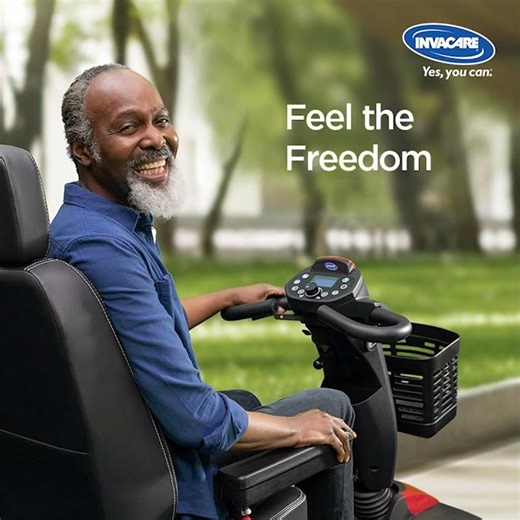 Feel the freedom with an Invacare Mobility Scooter.