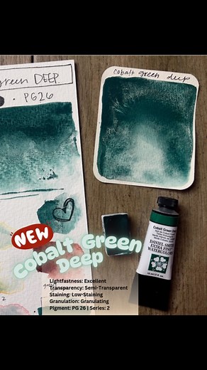 Color Spotlight: Cobalt Green Deep Cobalt Green Deep is a semi-transparent, single pigment paint lends itself to gorgeous deep woodland landscapes. It mixes effortlessly with other colors– try it with Neutral Tint, or Indigo for fascinating stormy sea and sky effects. Cobalt Green Deep’s granulating qualities will add depth and life to your paintings. What comes to your mind with this color? Let us know … comment on this post. P.S Contact your favorite art store for availability. Shipping to ret