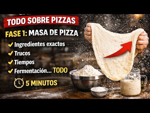 COMO HACER la Masa de Pizza PERFECTA😯 Paso a Paso – Trucos que NADIE te Enseña. #Pizza #RecetaPizza