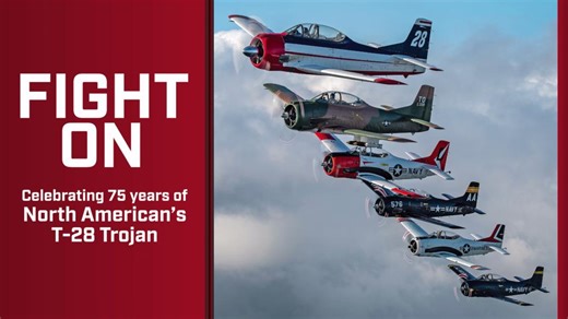 First flying in 1949, the venerable, radial-engine T-28 Trojan served as a capable trainer for the U.S. Air Force, Navy, and Marine Corps well into the jet age, and celebrated its 75th anniversary as a type in 2024. #aircraft #aviation #warbird #warbirds #t28trojan #oshkosh #OSH24 #AirVenture | EAA - The Spirit of Aviation