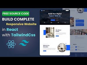 Free Source Code | React JS Project | Build a Complete Responsive Website with React & Tailwind CSS