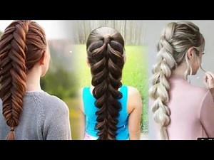 The most popular hairstyle 2020 and 2021. Easy braids for school.
