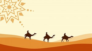 Camel and desert background animation