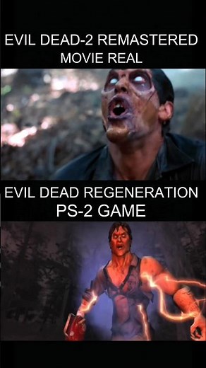 Evil Dead II vs Regeneration PS2 | Movie & Game Scene Comparison