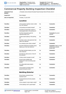 Commercial Property Inspection Checklist Template: Free, Printable