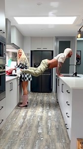 If you're wondering what i do all day, I clean the bench tops as a certain someone seems to think theyre a dance floor 🤣 | Stepha Jade Castree