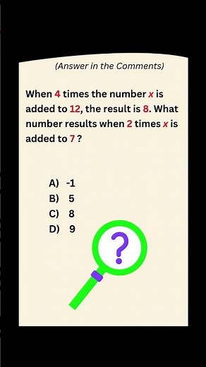 Quick Math Challenge! 🔢 Can You Solve This Algebra Word Problem?