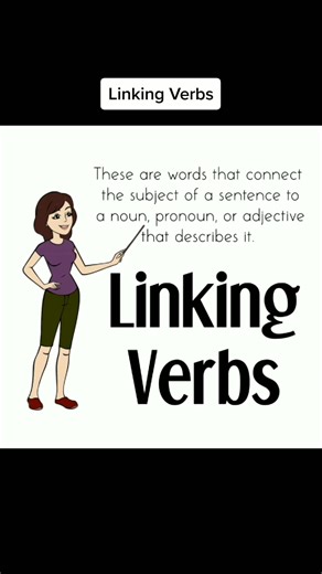 Linking Verbs connect the subject to a predicate like a noun, pronoun or adjective.#fyp #foryourpage #foryoupage #pronunciation #basicgrammar #grammar #english #rowsays