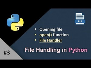 File Handling in Python | Opening File in Python | open() Function | Python File Handling