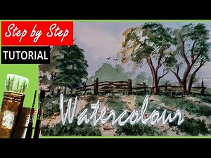 Paint a Country Gate in Watercolor | Tutorial | HAKE BRUSH | Beginners Hake Painting | Ron Ranson