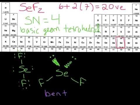 VSEPR Molecular Geometry Example 1 (SeF2)