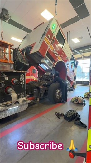 Raising & Lowering Cab #fireengine #firetruck #fireequipment #firestation #trending #subscribe #work