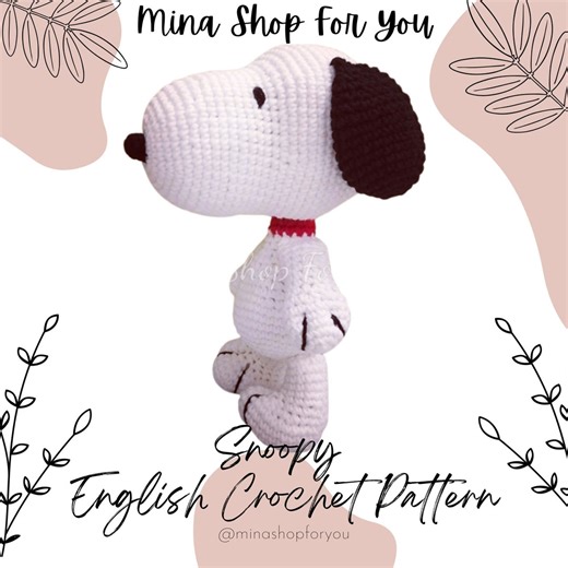 Snoopy Crochet Pattern: 8-inch Amigurumi (english PDF) - Etsy