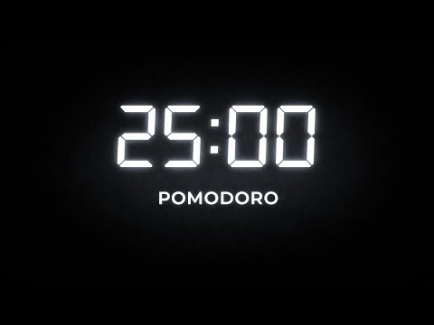 25 Minute Timer (Pomodoro) | Study Focus Countdown | No Alarm | Deep Work & Productivity Timer