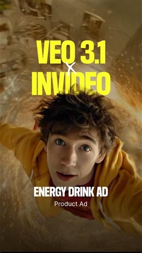 Invideo • Your Power to Play on Instagram: "New ways to tell your product’s stories - using Veo 3.1 in invideo. Created using prompts, images, and first+last frame references only."