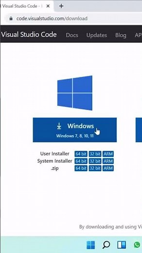 Install VS Code in Windows in 1 Minute 🚀 #shorts #vscode #coding #softwaredevelopment #programming