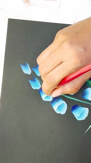 Blue bell flower painting with lovely technique. #artreels #therapeutic #painting | Varsha Patel