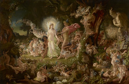 The Quarrel of Oberon and Titania by Sir Joseph Noel Paton | National Galleries of Scotland