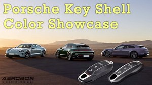 AeroBon 3-Piece Painted Key Cover Key Fob Shell Compatible with Porsche Key Shell Replacement (MK1, Chalk)