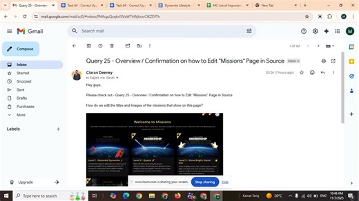 Query 25 - how to Edit Missions Page in Source