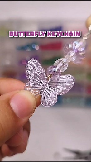 DIY Butterfly Beaded Keychain | Aesthetic Handmade Charm Tutorial!