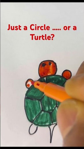 Draw a Turtle from a Circle – Easy Trick
